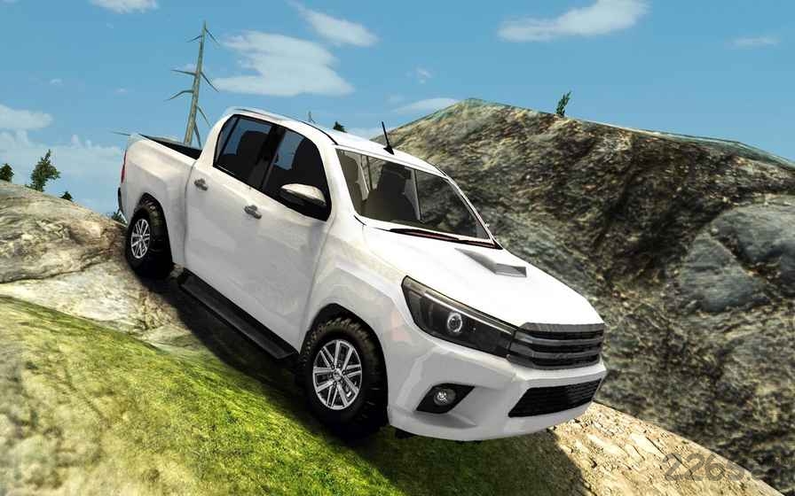 越野hilux的爬坡卡车