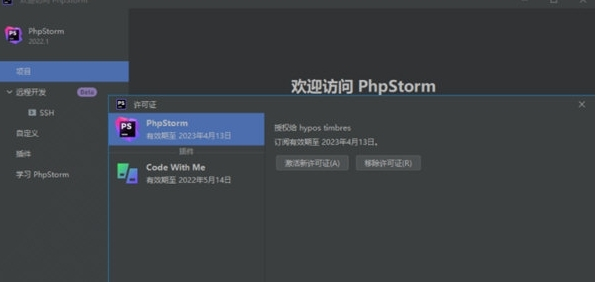 PhpStorm2022汉化补丁2