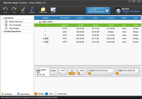 MiniAide Magic Partition Home Edition图片1