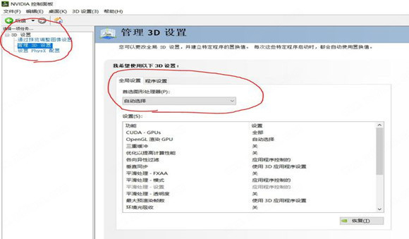 nvidia控制面板图片2