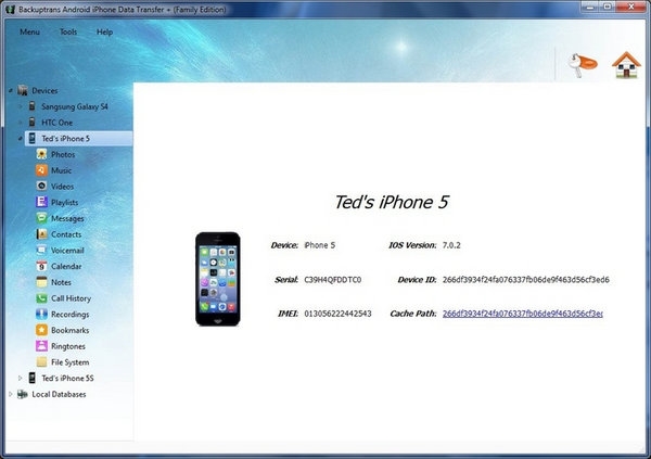 Backuptrans Android iPhone Data Transfer Plus截图
