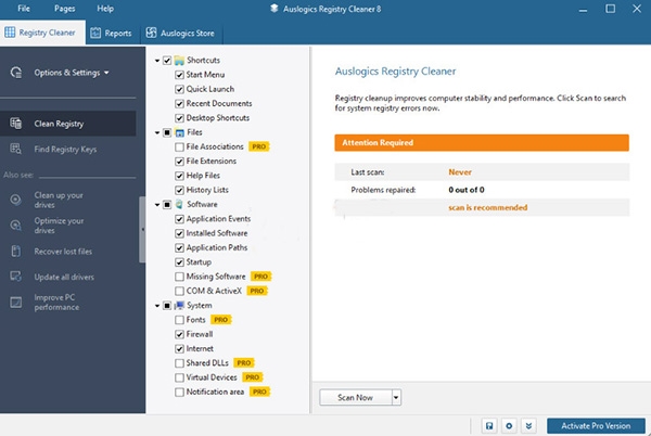 Auslogics Registry Cleaner Pro图片2