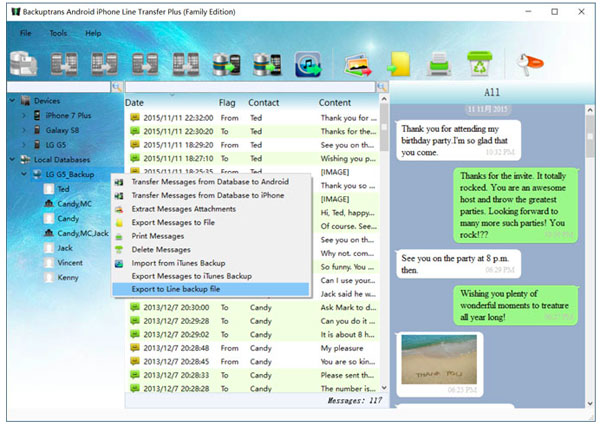 Backuptrans Android iPhone Line Transfer Plus截图