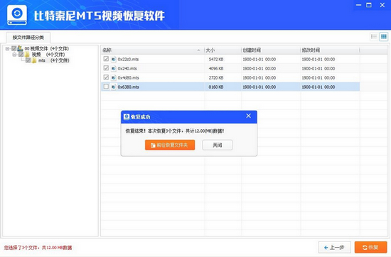 比特索尼MTS视频恢复软件图片
