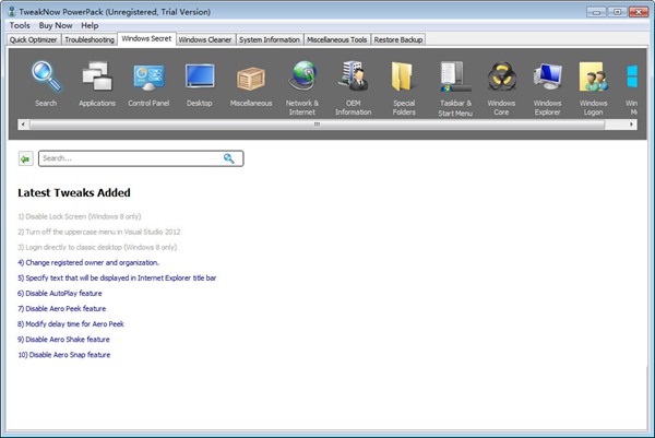 TweakNow PowerPack破解版图