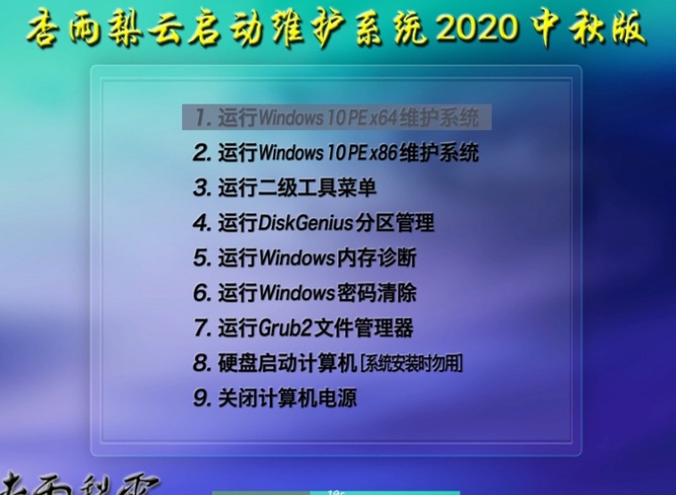 杏雨梨云启动维护系统图片1