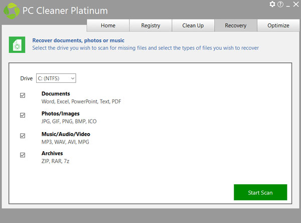 pc cleaner platinum截图
