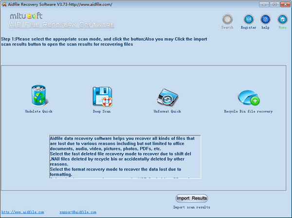 Aidfile Recovery Software图
