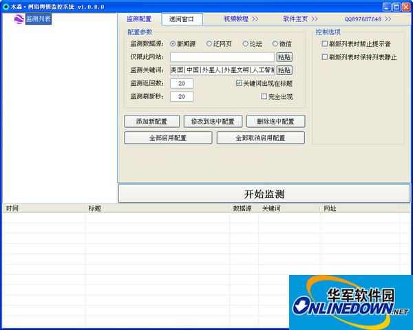 水淼网络舆情监控系统 v1.0