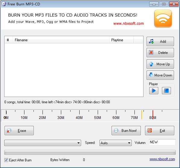 Free Burn MP3-CD 1.2 官方版